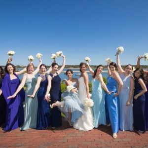 Samantha and her bridesmaides Cape Cod destination wedding Memorial Day weekend 2015